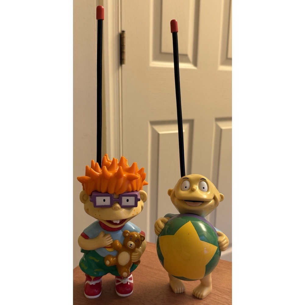 Vintage Viacom 1998 RUGRATS Walkie Talkies Chuckie & Tommy, Tested & Works